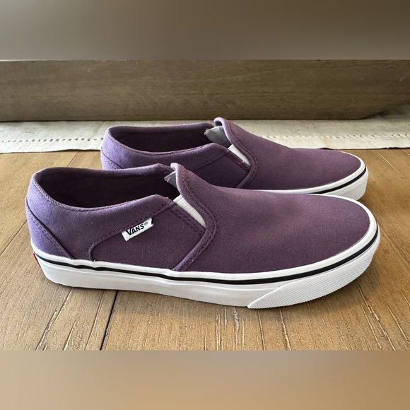 Vans Asher Canvas Slip-On Sneakers, Purple Haze, NWOT, Women’s Size 7 (EUR 37.0) - Picture 4 of 10